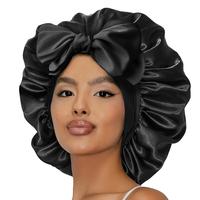 Double Layer Satin Bonnet Silk Bonnet for Sleeping  2025 New Lined Hair Bonnet with Tie Band for Women Curly Hair