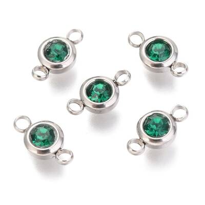 304 Stainless Steel Rhinestone Links Connectors
