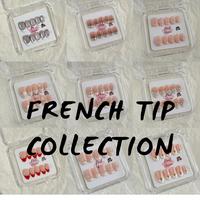 NailHaven｜ French Tip Collection｜ Press-On Nails - 10 Pcs Handmade Acrylic Nails with Cute Designs, Short Nails, and Nail...