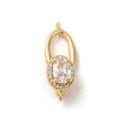 Brass Pave Clear Cubic Zirconia Fold Over Clasps