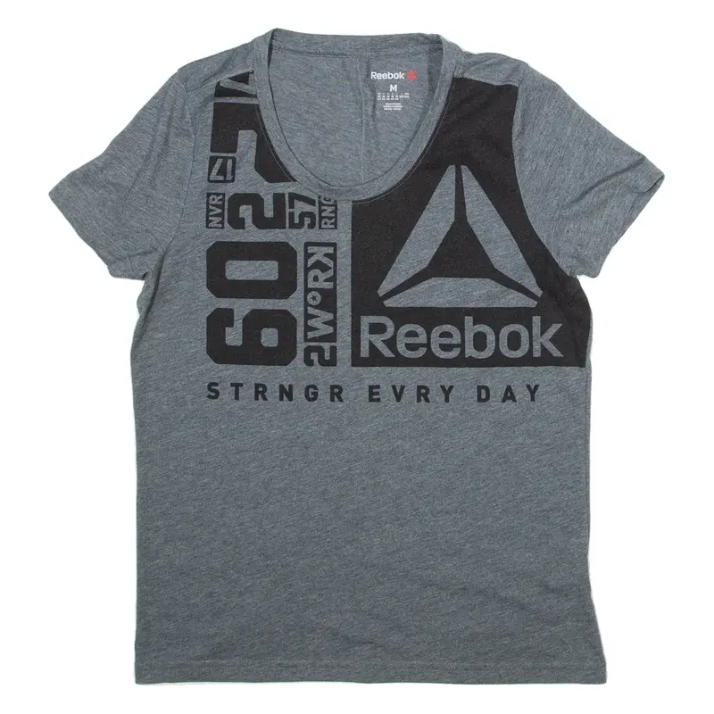 REEBOK Womens T-Shirt Grey M
