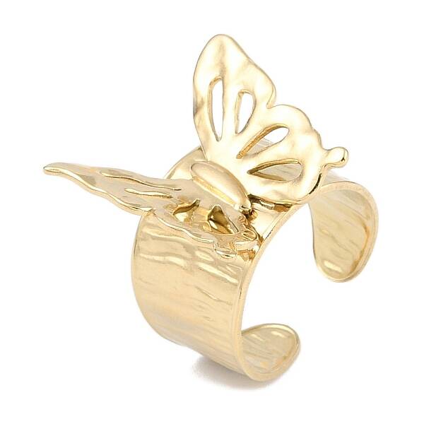 304 Stainless Steel Open Cuff Rings for Women