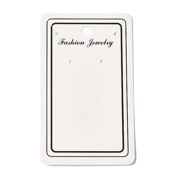 Rectangle Paper One Pair Earring Display Cards with Hanging Hole