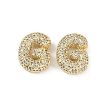 Brass Micro Pave Clear Cubic Zirconia Pendants