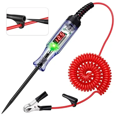 Automotive Test Light with 5-120V LED Digital Voltage Display, Circuit Tester Automotive with Voltmeter & Dual Color Polarity...