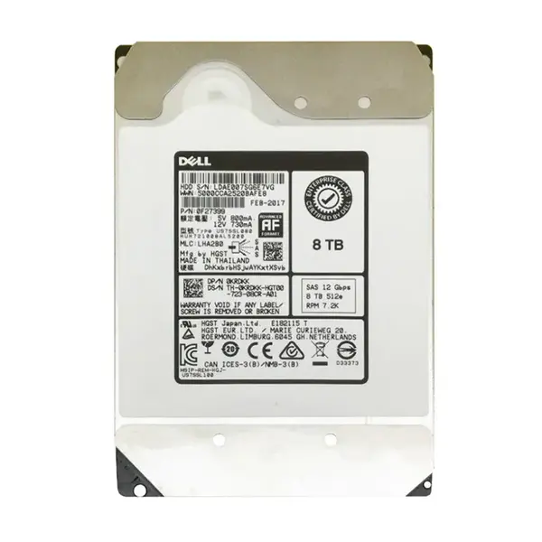 KRDKK Dell 8TB 12Gb/s SAS 7200 3.5-Inch Hard Drive