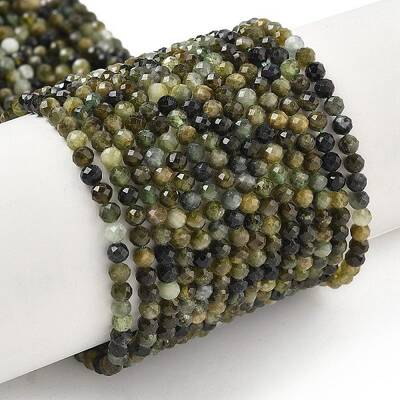 Natural Green Tourmaline Beads Strands