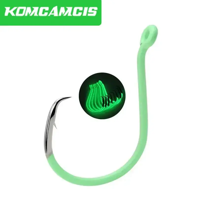 Luminous Fishing Hook (1 Bag), Glow-in-the-dark Fishing Hook with Tip, Outdoor Fishing Accessories for Fishing Enthusiasts, F...