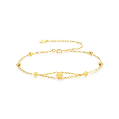 14K Gold Ball Beads Bracelet