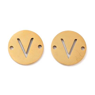 PVD Vacuum Plating 201 Stainless Steel Hollow Flat Round Links
