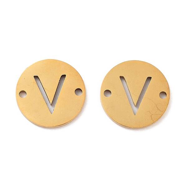 PVD Vacuum Plating 201 Stainless Steel Hollow Flat Round Links