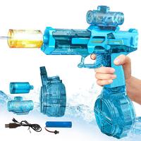 Electric Water Gun with Muzzle Light, Auto Water Gun Blaster, Outdoor Party Summer Game Toy, Ideal Watergun Gift for Kids & A...