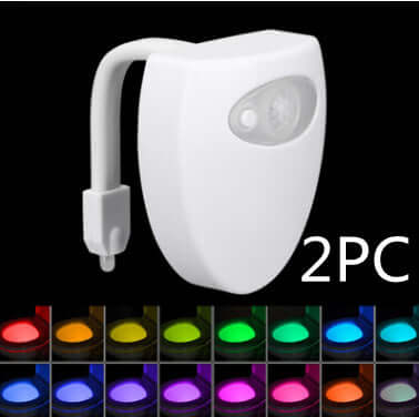 Toilet Induction LED Night Light | style: 16colors 2PC