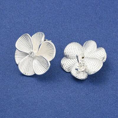 Rack Plating Brass Stud Earrings