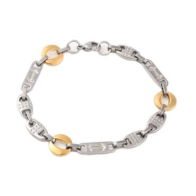 201 Stainless Steel Arrow Oval Link Chain Bracelets