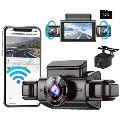 4 Lens Car Recorder, 1080P HD Car Camera, 3\