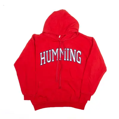 TIDA Humming Hoodie Red Pullover USA Mens M