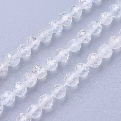 Natural White Topaz Beads Strands