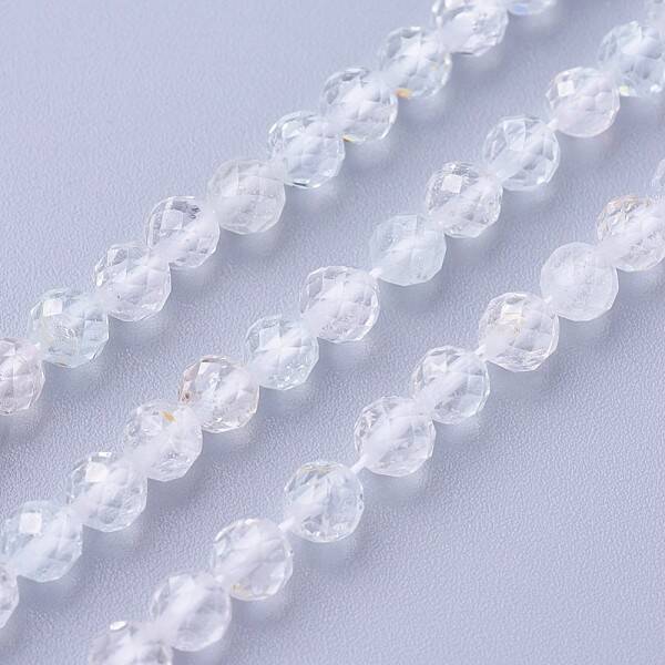 Natural White Topaz Beads Strands
