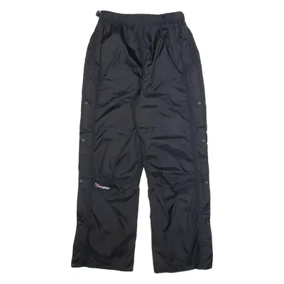BERGHAUS Mens Track Pants Black Nylon Straight L W26 L28