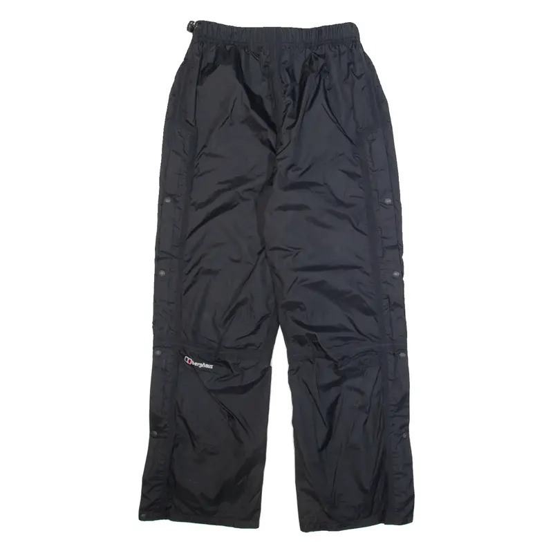 BERGHAUS Mens Track Pants Black Nylon Straight L W26 L28