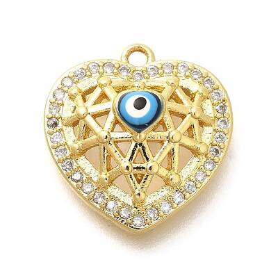 Brass Micro Pave Cubic Zirconia Pendants
