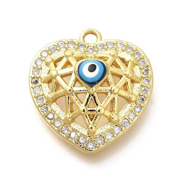 Brass Micro Pave Cubic Zirconia Pendants