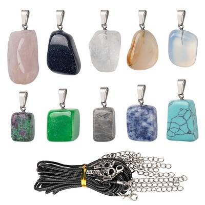 DIY Gemstone Nugget Necklace Making Kit