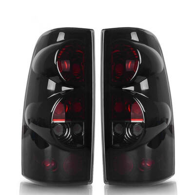 YITAMOTOR® 1999-2007 Chevy Silverado 1999-2002 GMC Sierra Taillight Black Smoke Tail Lamps