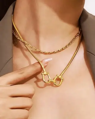 Silver Long Chain Necklace