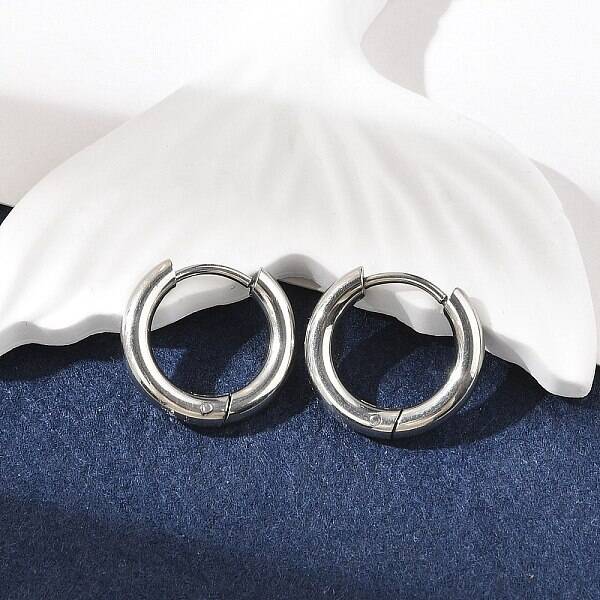 Tarnish Resistant 201 Stainless Steel Hoop Earrings