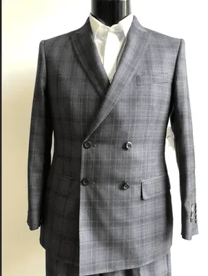 Mens Slim Fit 3 Piece Suits -  Vested Slim Fit Suit