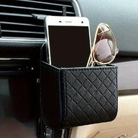 CarAir Outlet Phone Holder, Car Air Vent Cell Phone Holder Pouch Bag, Tidy Storage Coin Bag Case Organizer with Hook