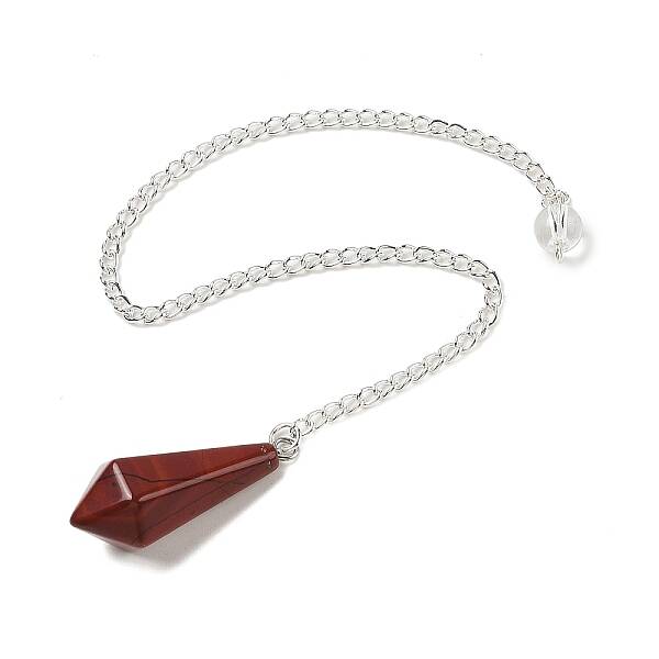 Natural Red Jasper Cone Pointed Dowsing Pendulums