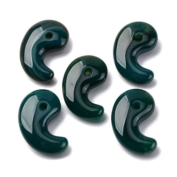 Natural Green Onyx Agate Pendants