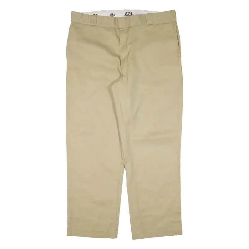 DICKIES 874 Workwear Mens Trousers Beige Regular Straight W40 L30