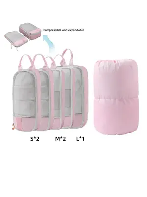 Father's Day Gifts, Travel Organizer Set, Waterproof Compression Travel Storage Bag Set, Zipper Travel Organizer for Backpac...