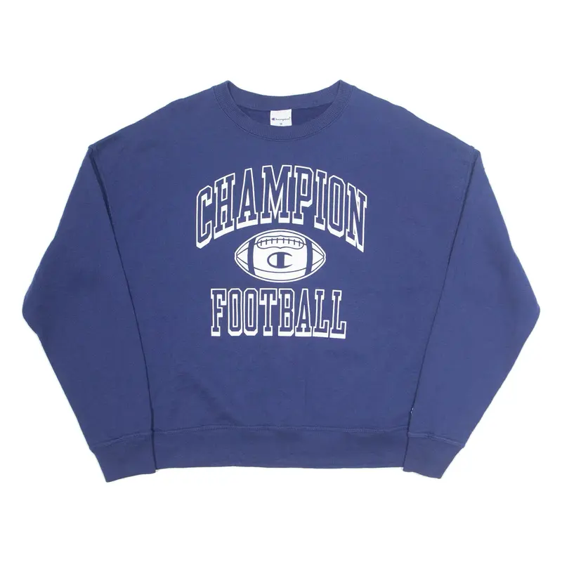 CHAMPION American Football Womens Sweatshirt Blue USA M