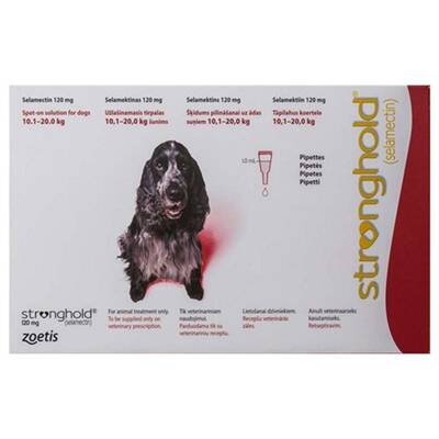 Stronghold Dogs 10.1-20.0 Kg 120 Mg (Red) 3 Pipette