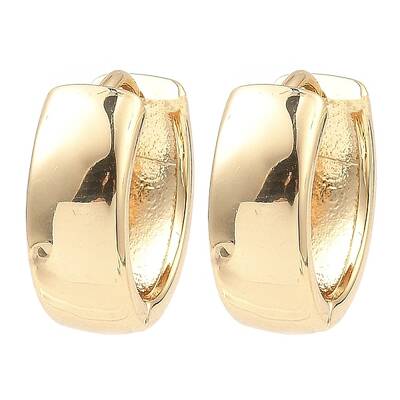 Brass Thick Hoop Earrings