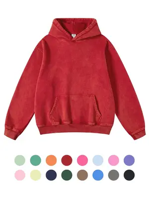 FAIABLE Oversized Human Vintage Hoodie Fade Craft Unisex Pullover with Heavyweight Cotton Sweaters, Soft Fleeced Fabric, and ...