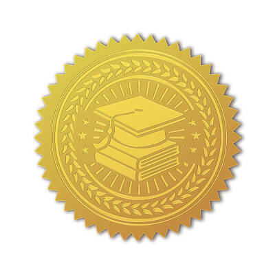 Self Adhesive Gold Foil Embossed Stickers
