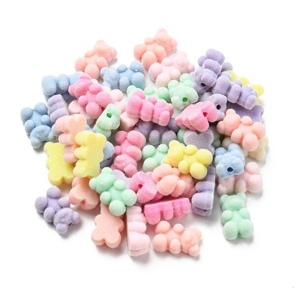 Flocky Acrylic Beads