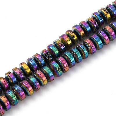 Electroplated Natural Lava Rock Beads Strands