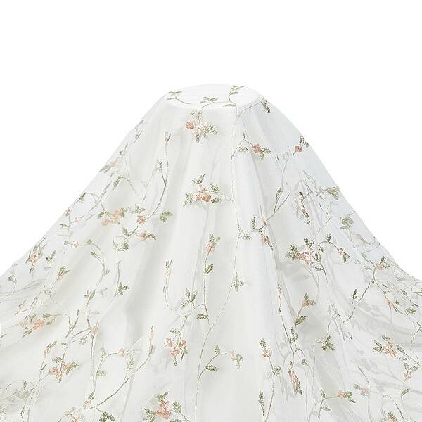 Flower Pattern Polyester Mesh Fabric