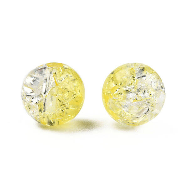 Transparent Crackle Acrylic Beads