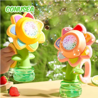 flower  bubble  machine,Bubble Maker for Kids, Automatic Bubble Blaster For Summer Fun,Kids Party Favor Round Crystal Portabl...