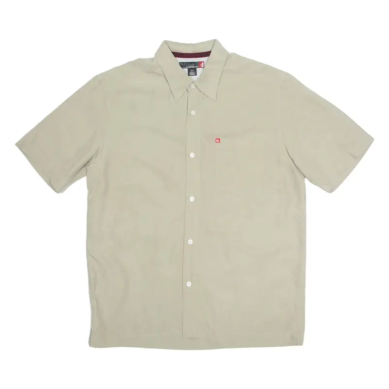 QUIKSILVER Surf Mens Plain Shirt Beige S