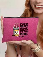 Pharmacist Letter Pattern Toiletry Bag, Toiletry Travel Bag, Casual Versatile Cosmetic Storage Bag, Zipper Makeup Organizer ...