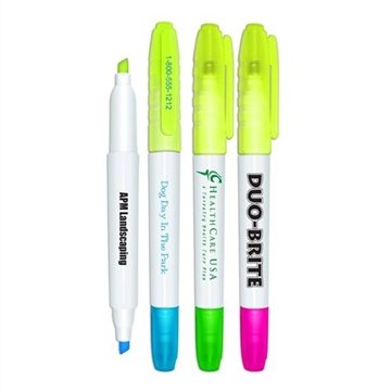 200 Custom Duo-Brite - Double Ended Highlighter - Fluorescent & ...